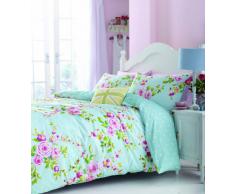 Catherine Lansfield Home Parure Housse de Couette 1 Personne Canterbury avec Motif Floral - Multicolore - 135 x 200cm