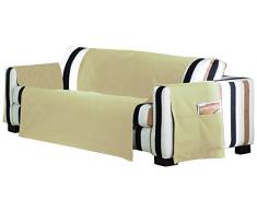 Eysa Housse de canapé 3 Places Lona Liso Couleur 01, 65% Coton 35% Polyester, Gris, 1,5 m