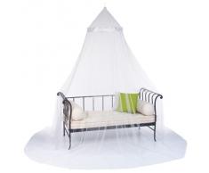 Ciel de lit et moustiquaire - 60 X 250cm - Coloris IVOIRE Blanc