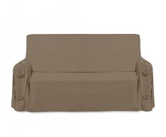 Soleil dOcre 112034 Panama Housse de Fauteuil en Coton Taupe 100 x 200 x 60 cm