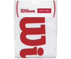 Wilson Serviette de Sport, Sport Towel, Blanc/Rouge, WRZ540100