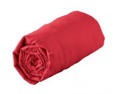 douceur dintérieur drap housse 2 personnes 160x200 cm jersey jersy rouge