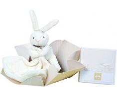 Doudou et Compagnie Lapin Mouchoir Boîte Fleur