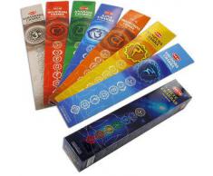 Encens Indien des 7 chakras : purification équilibrage méditation - 35 bâtonnets
