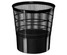 CEP Corbeille à papier ajourée Ecoline 16 litres H32 cm Noir