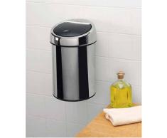 Brabantia 363962 Poubelle Touch Bin Seau Intérieur Plastique 3 L Brilliant Steel