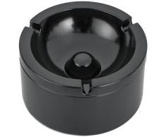 Rosti Mepal Cendrier avec couvercle anti-odeur 100% mélamine Noir