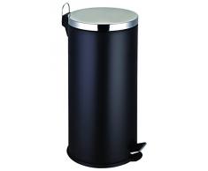 Premier Housewares Poubelle Ã pÃ©dale Noir mat 30 L