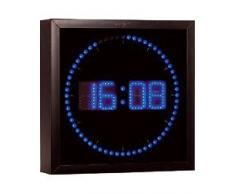 Horloge digitale murale avec 60 LED - Bleu