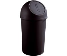 Helit H2401282 Poubelle à clapet en plastique 25 l (Noir) (Import Allemagne)