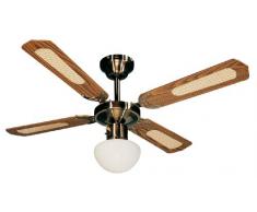 Farelek Bali Ventilateur de plafond 107 cm Brun