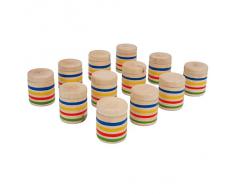 small footd 6766 jouet des sens Mémo découte en bois, 12 boîtes en bois, 6 x 2 paires, mémo avec son au lieu dimages, à partir de 3 ans