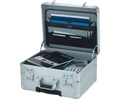 ALUMAXX - valise multifonctions "CHALLENGER", en aluminium, argent, compartiment d'organisation sur le côté interne du couvercle ainsi qu'une poche à soufflets av