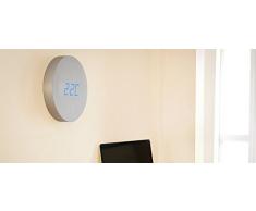 Click Clock Horloge Murale LED Aluminium Bleu