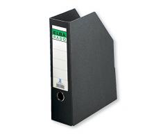 Elba Porte-Revue en Carton Dur (Rc) avec Etiquette Sur le Dos 8,5 Cm de Largeur Noir