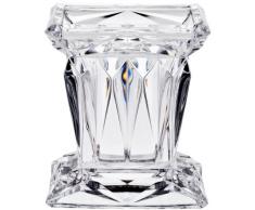 Chandelier, Bougeoir, cristal, Collection "QUAD", 11 x 11 cm, H = 12,5 cm, transparent, style moderne (GERMAN CRYSTAL powered by CRISTALICA)