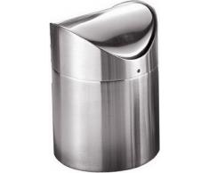 Esmeyer 400-1658 - Poubelle de Table Swing, Hauteur : 170 mm, diamètre : 120 mm, avec Couvercle basculant en INOX, brossé