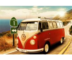 1art1 Voitures Poster - Bus VW Californie, Route One (91 x 61 cm)