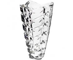 Vase, vase en cristal, collection "CHOPIN", 25 cm, fait à main, transparent, cristal, style moderne (GERMAN CRYSTAL powered by CRISTALICA)