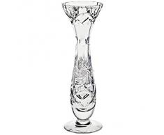 Vase, vase en cristal, collection "LINA", 24 cm, fait à main, transparent, cristal, style moderne (GERMAN CRYSTAL powered by CRISTALICA)