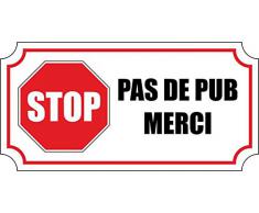 Autocollant sticker macbook laptop voiture moto boite aux a lettre stop pub anti