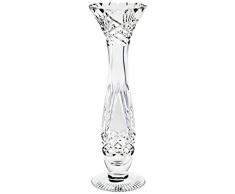 Vase, vase en cristal, collection "VIRNA", 26 cm, fait à main, transparent, cristal, style moderne (GERMAN CRYSTAL powered by CRISTALICA)