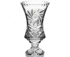 Vase sur pied, Vase en cristal, Coupe trophee, Collection "LINA", transparent, 21 cm, cristal, style moderne (GERMAN CRYSTAL powered by CRISTALICA)