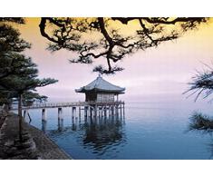 Cabanes Papier Peint Photo/Poster - Zen, Ukimidou Temple 8 Parties (368 x 254 cm)