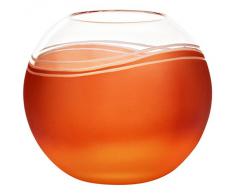 Vase, vase en cristal, collection "ELEMENTS", 15 cm, faits main, orange/red (GERMAN CRYSTAL powered by CRISTALICA)