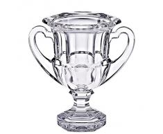 Vase sur pied, vase en verre, cristal, collection "OPERA", 18,5 cm, fait à main, transparent (GERMAN CRYSTAL powered by CRISTALICA)