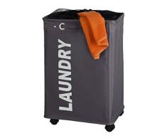 Wenko 3450112100 Quadro Panier à linge Quadro Gris 79 L 40 x 33 x 8 cm