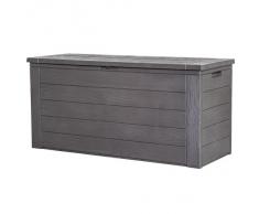 H.G. 2025 Coffre à coussins Woody en plastique 45 x 120 x 60 cm