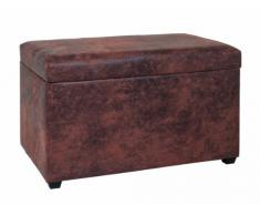 Haku Möbel 30886 Coffre de Rangement MDF/Simili Cuir Marron 40 x 65 x 42 cm