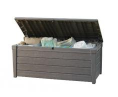 Chalet-Jardin 12COFFRELUXE455L Coffre de Rangement pour le Jardin Taupe 455 L