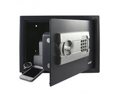 HMF 4612212 Coffre-fort, coffre-fort à poser avec serrure électronique, 35 x 25 x 25 cm , anthracite
