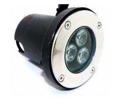 Faretto LED 3W Luce Fredda e Calda calpestabile da incasso da esterno 3x1w