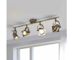 Plafoniera lineare LED Janek, ottone anticato