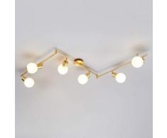 Elaina - lampada LED da soffitto a 6 luci, ottone