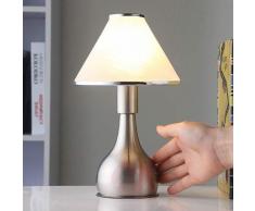 Ellen - lampada da comodino in vetro e metallo