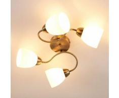 Mael - lampada da soffitto a quattro luci, ottone