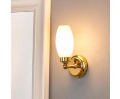 Bella lampada parete bagno Maylie, ottone lucido