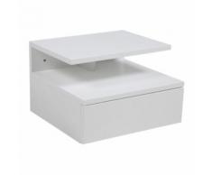 Comodino Ashlan con cassetto in bianco opaco