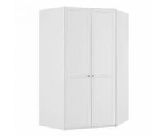 Armadio angolare Bluma B in bianco opaco