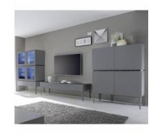 Parete attrezzata Rex I in grigio opaco