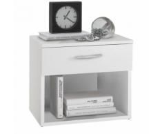 Comodino Prio con 1 cassetto in bianco opaco