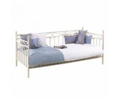 Letto singolo Sofie in ferro battuto crema - ULTIMI PEZZI -