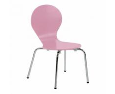 Sedia Marcus Kids in legno stampato rosa opaco - ULTIMI PEZZI