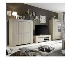 Parete attrezzata Palmira III in essenza rovere Cleaf beige