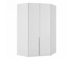 Armadio angolare Bluma A in bianco opaco