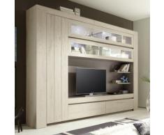Parete attrezzata Palmira I in essenza rovere Cleaf beige